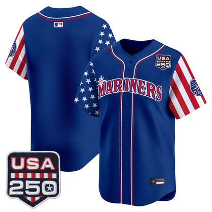 Seattle Mariners "America250 Edition" Vapor Premier Limited Jersey - All Stitched