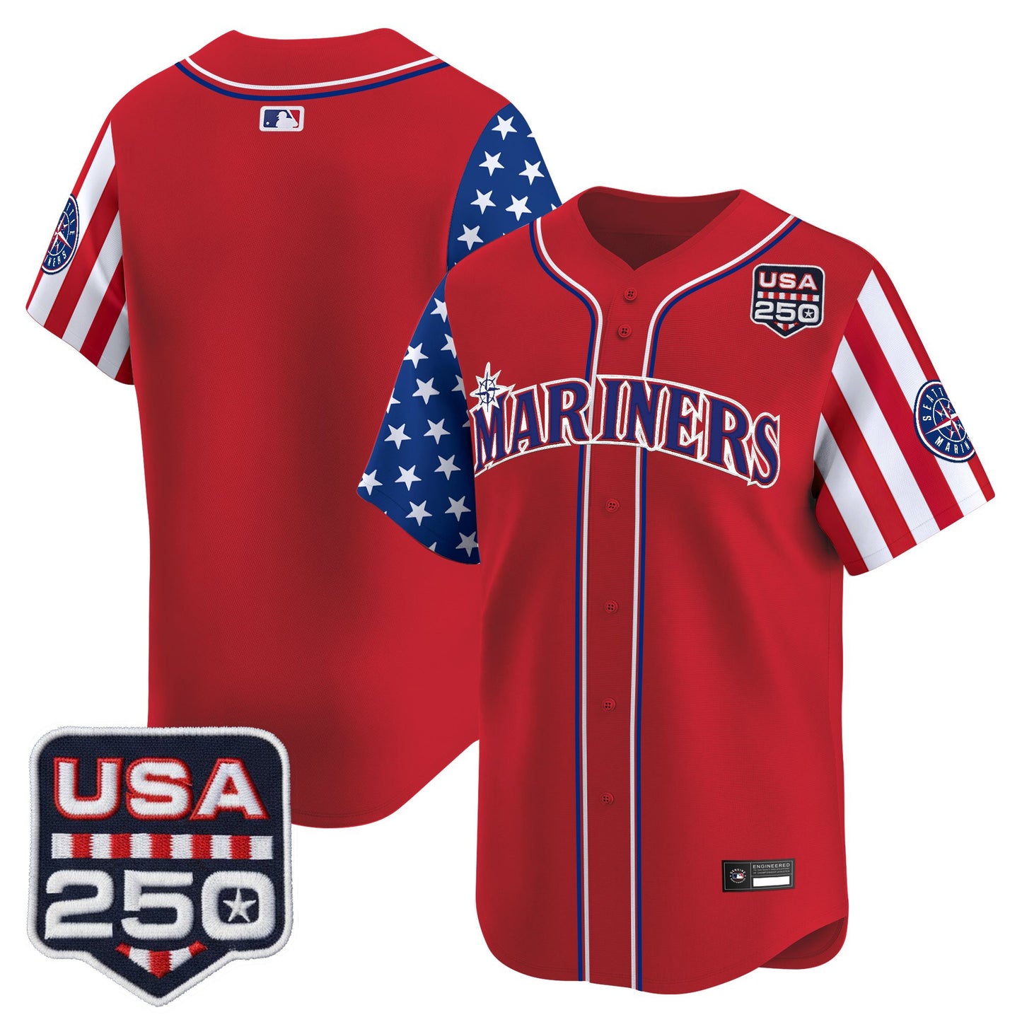 Seattle Mariners "America250 Edition" Vapor Premier Limited Jersey - All Stitched