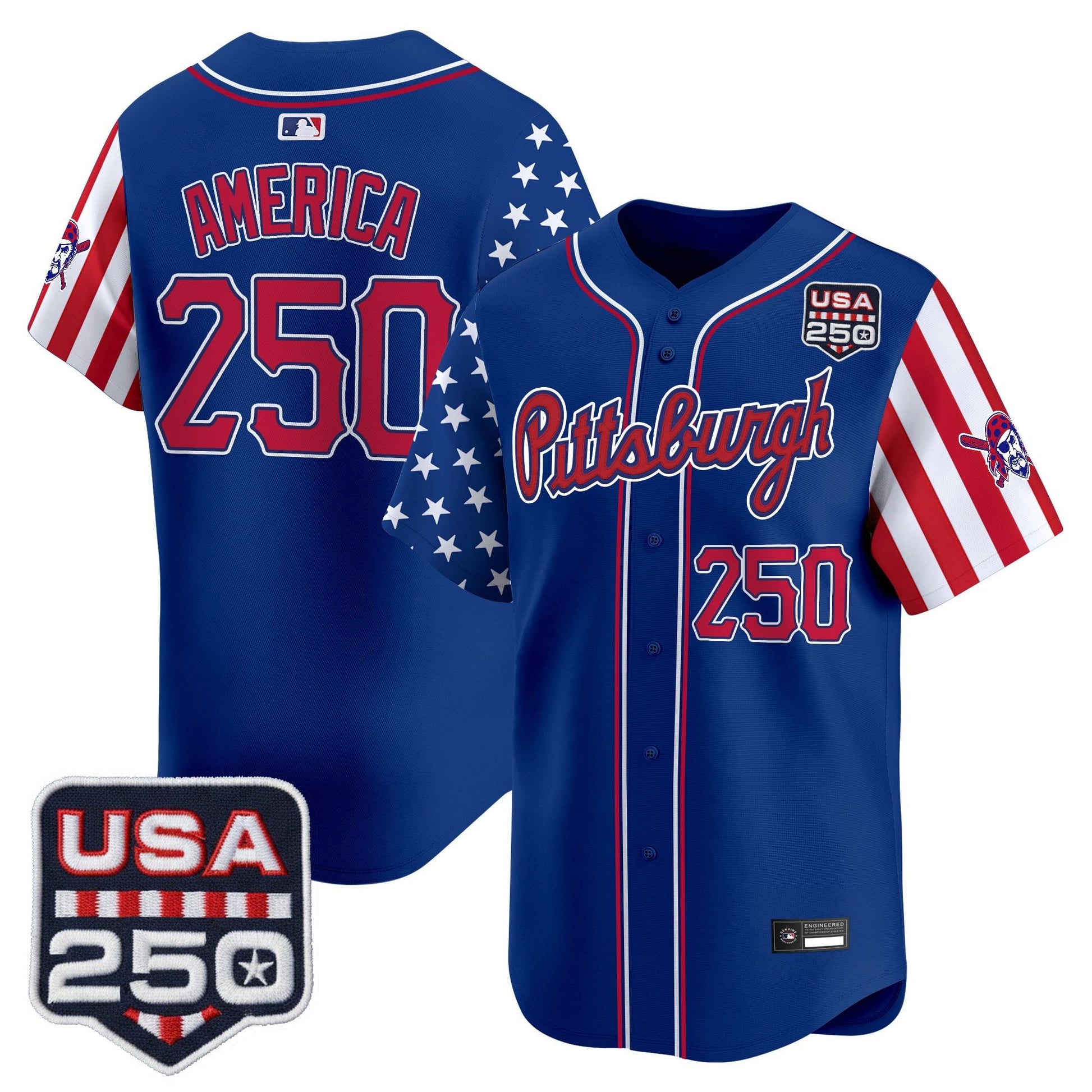 Pittsburgh Pirates "America250 Edition" Vapor Premier Limited Jersey - All Stitched