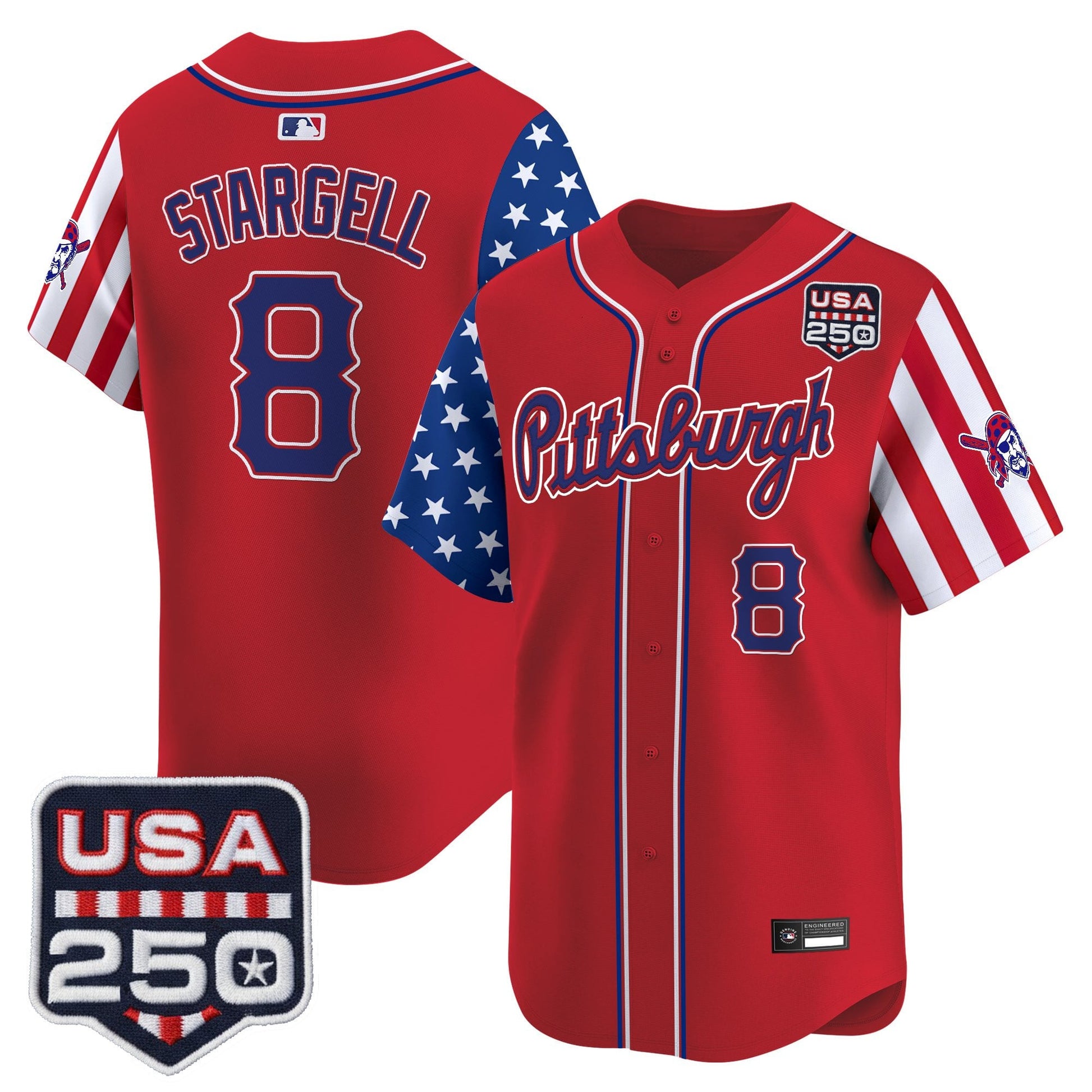 Pittsburgh Pirates "America250 Edition" Vapor Premier Limited Jersey - All Stitched