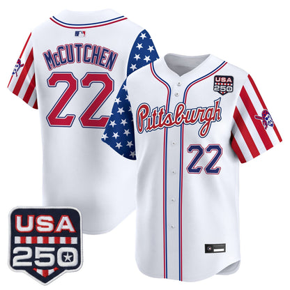 Pittsburgh Pirates "America250 Edition" Vapor Premier Limited Jersey - All Stitched