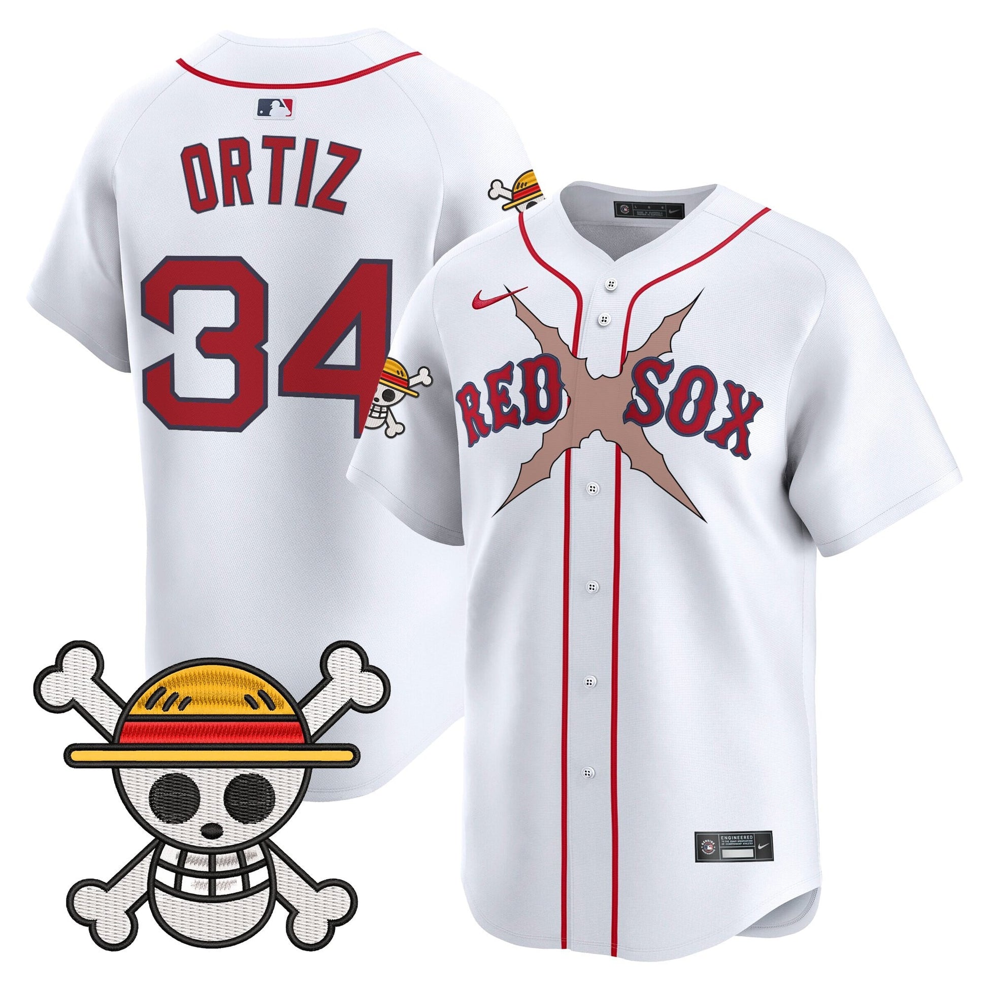 Men's Boston Red Sox x One Piece Vapor Premier Limited Jersey - Stitched