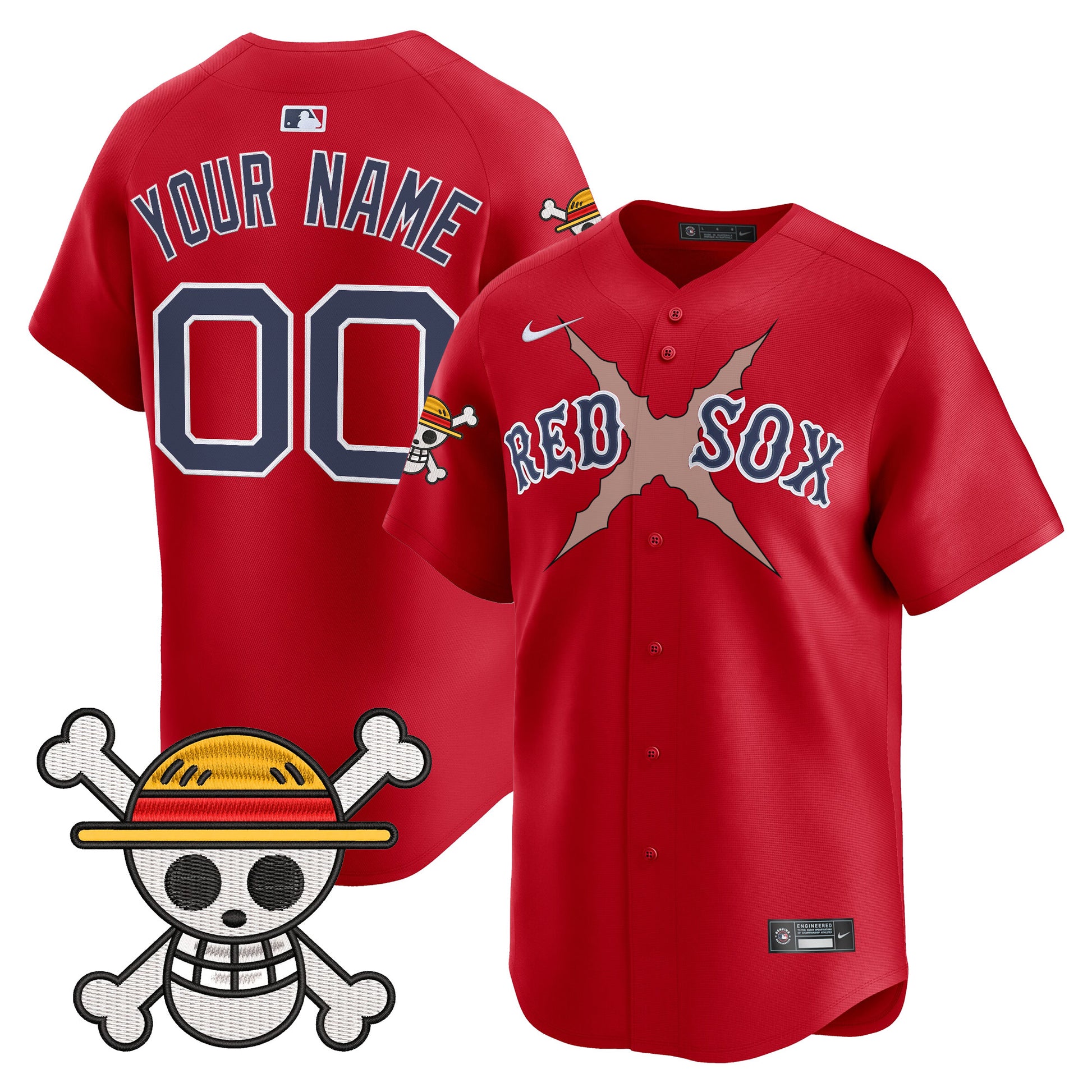 Boston Red Sox x One Piece Vapor Premier Limited Custom Jersey - Stitched