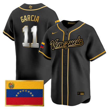 Men's Team Venezuela World Baseball Classic Gold Vapor Premier Jersey - All Stitched