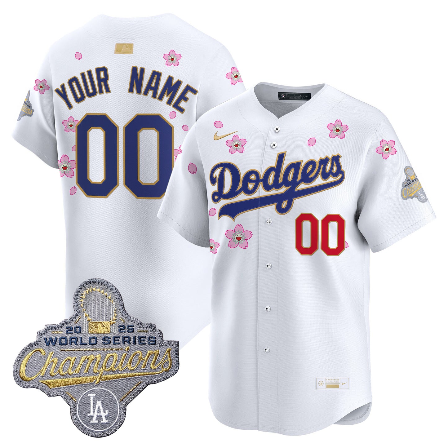 Los Angeles Dodgers "Tokyo Series x Gold Collection" Vapor Premier Limited Custom Jersey - All Stitched