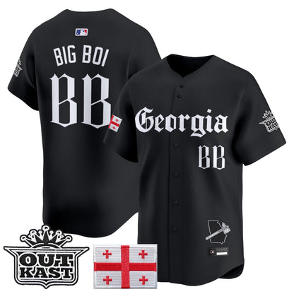 Men's Atlanta Braves 'Georgia x Outkast Gothic Edition' Vapor Premier Limited Jersey - All Stitched