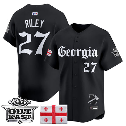 Men's Atlanta Braves 'Georgia x Outkast Gothic Edition' Vapor Premier Limited Jersey - All Stitched