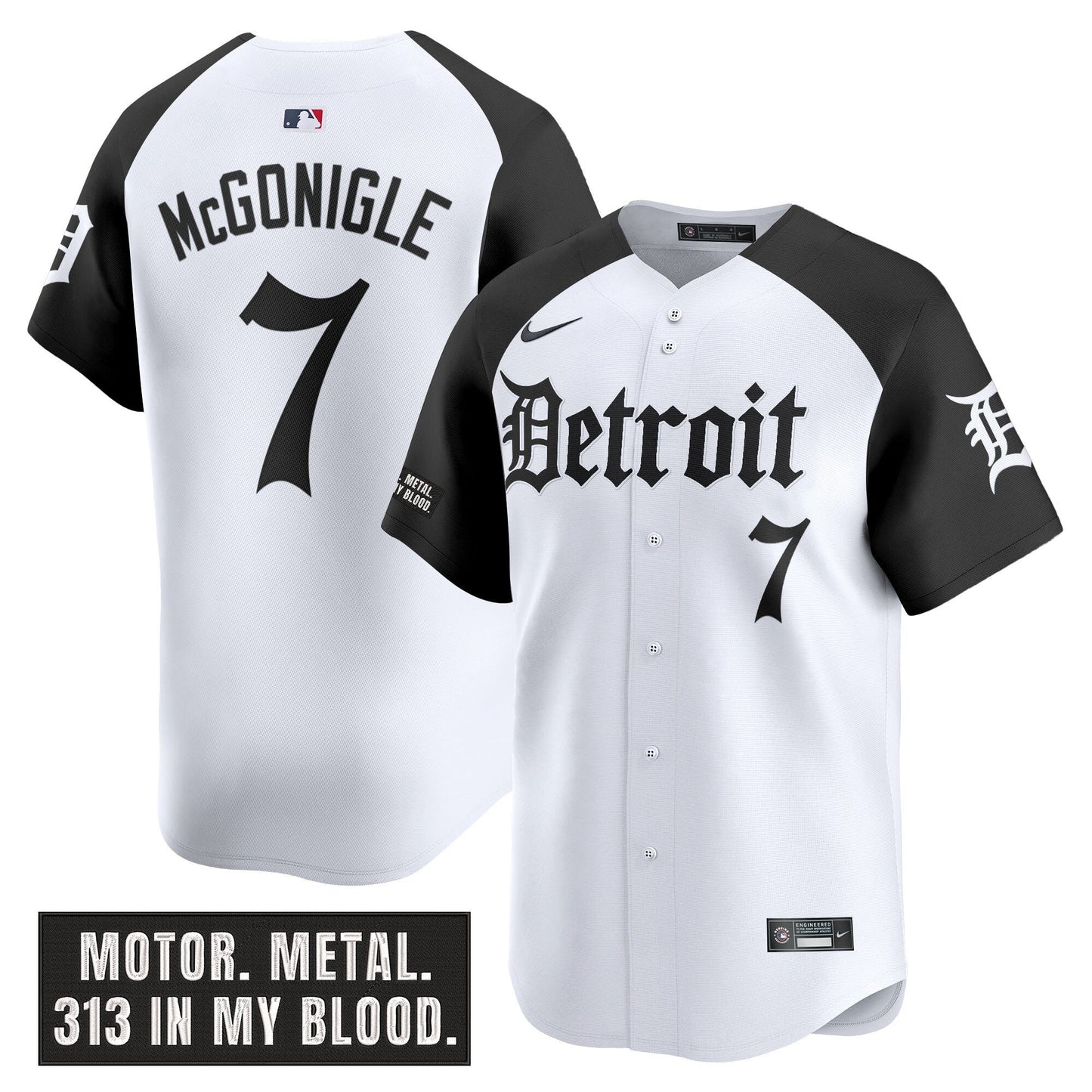 DET 'Motor Gothic Edition' Vapor Premier Limited Jersey - All Stitched