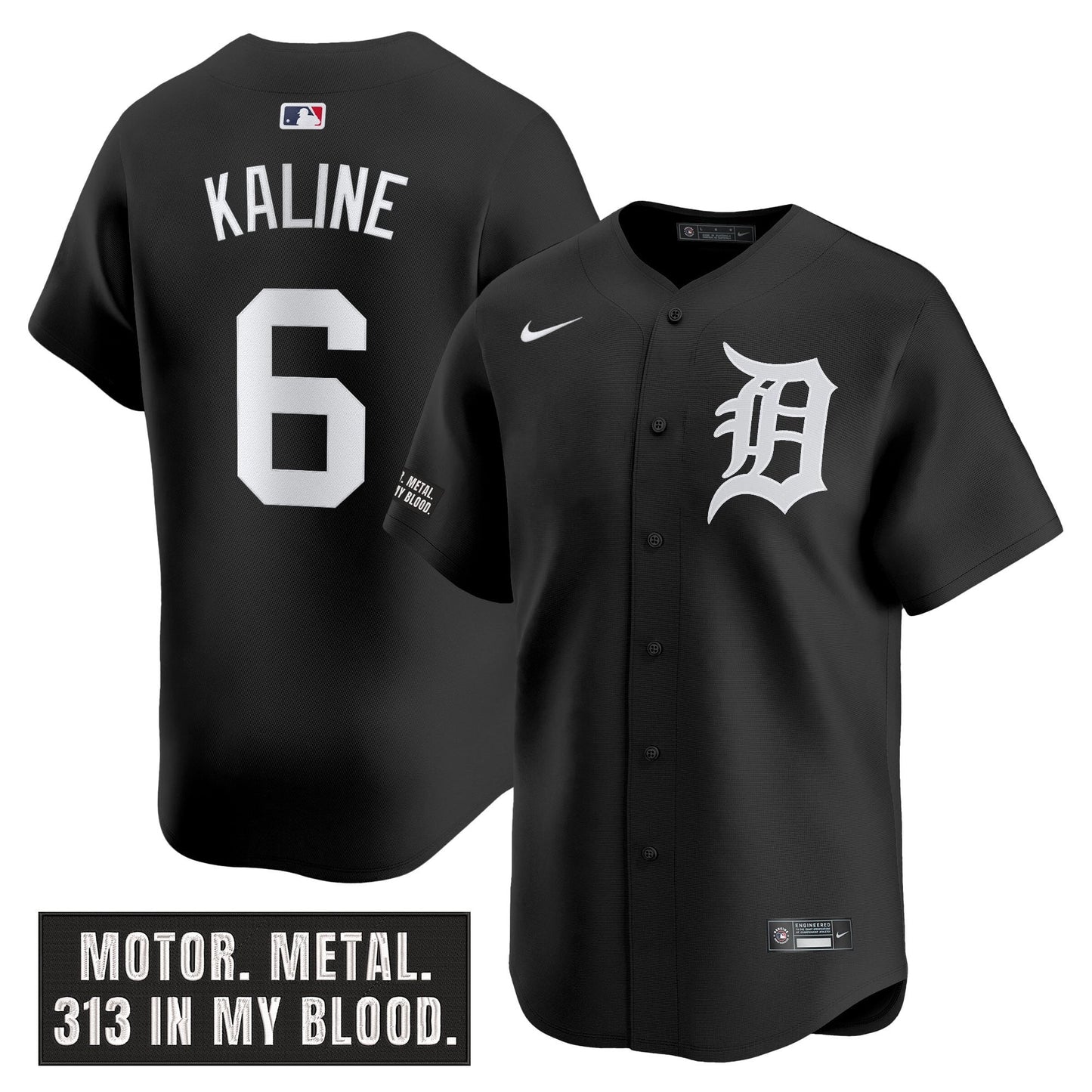 DET 'Motor Gothic Edition' Vapor Premier Limited Jersey - All Stitched