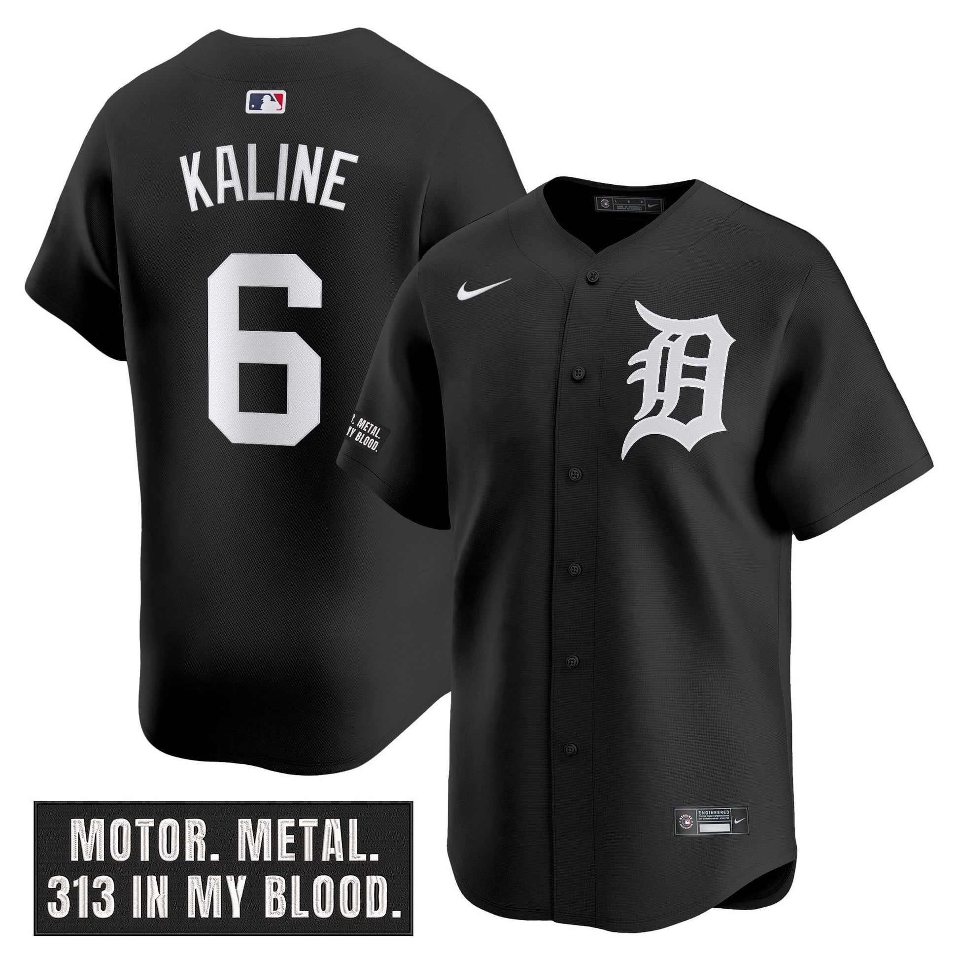 DET 'Motor Gothic Edition' Vapor Premier Limited Jersey - All Stitched