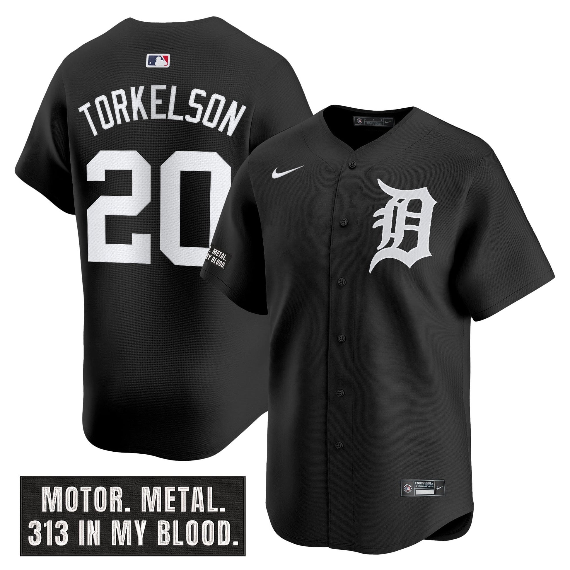 DET 'Motor Gothic Edition' Vapor Premier Limited Jersey - All Stitched