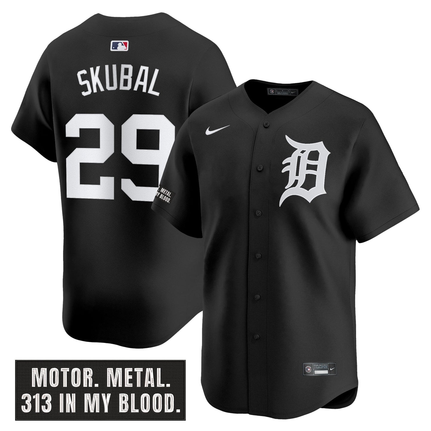 DET 'Motor Gothic Edition' Vapor Premier Limited Jersey - All Stitched