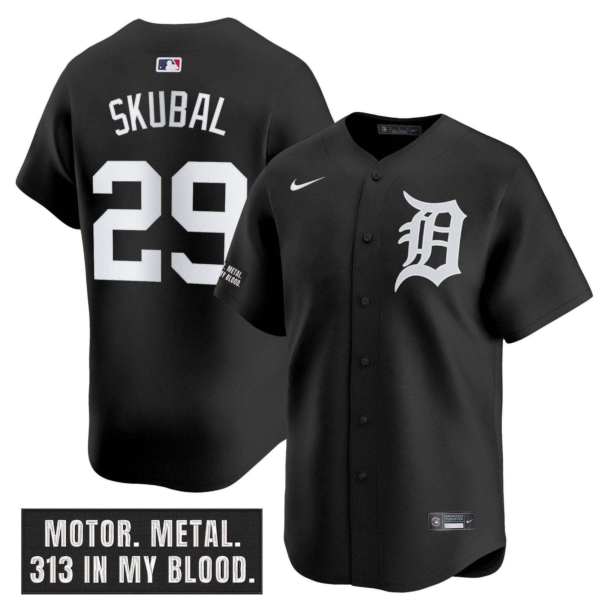 DET 'Motor Gothic Edition' Vapor Premier Limited Jersey - All Stitched