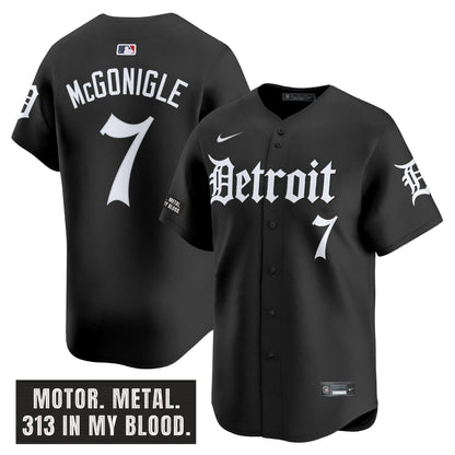 DET 'Motor Gothic Edition' Vapor Premier Limited Jersey - All Stitched