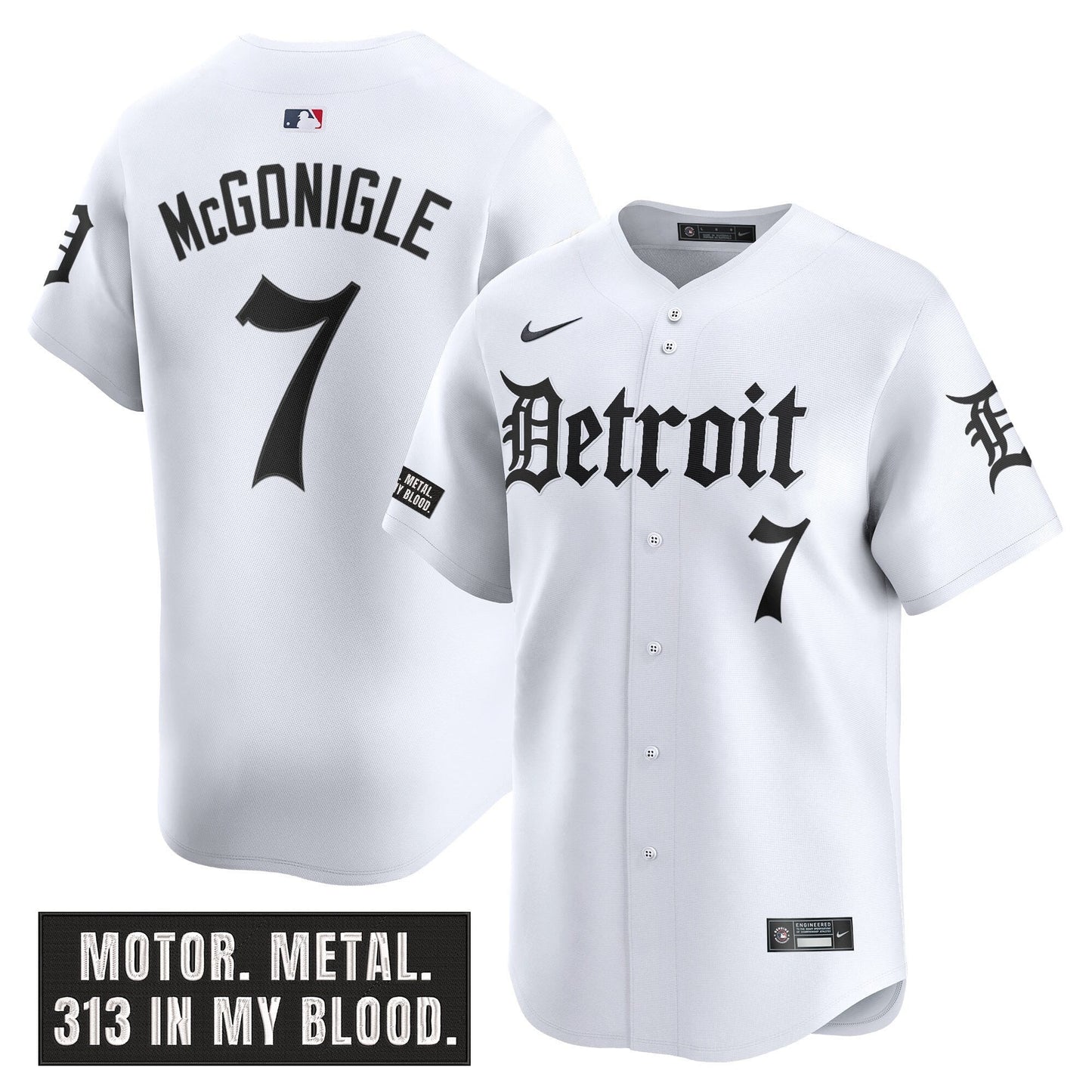 DET 'Motor Gothic Edition' Vapor Premier Limited Jersey - All Stitched