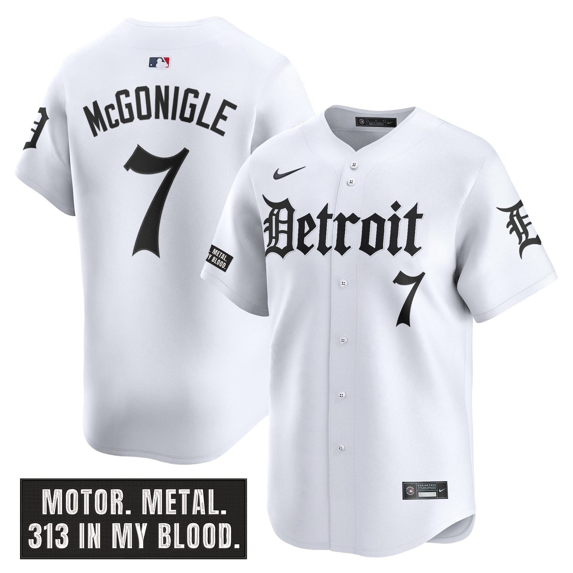 DET 'Motor Gothic Edition' Vapor Premier Limited Jersey - All Stitched