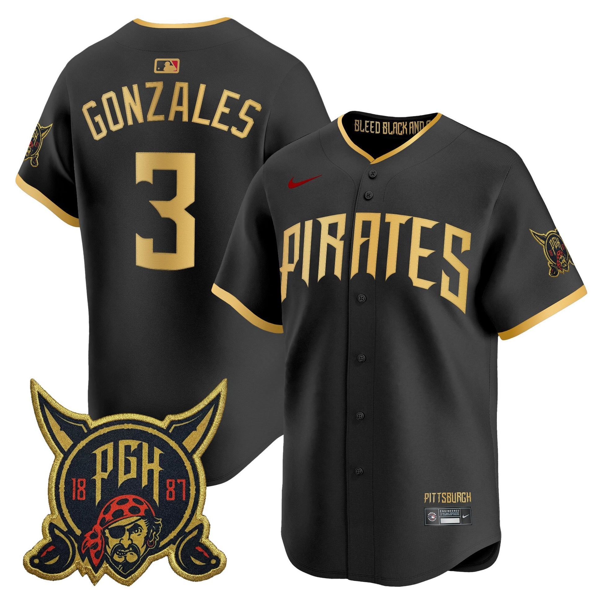Pittsburgh Pirates 2026 City Connect Vapor Premier Limited Jersey - All Stitched