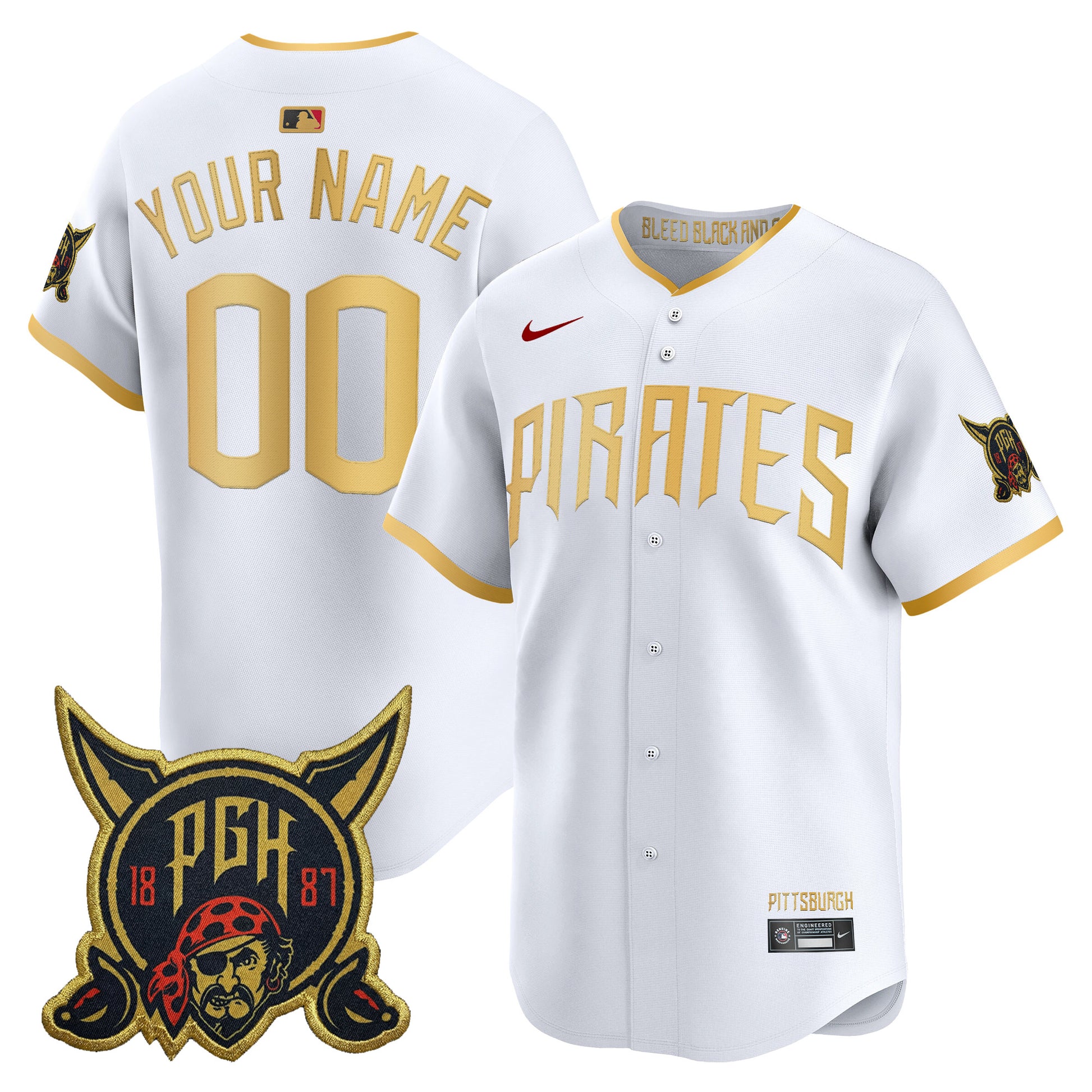 Pittsburgh Pirates 2026 City Connect Vapor Premier Limited Custom Jersey - All Stitched