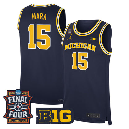 Men's Michigan Wolverines 2026 Final Four Patch Basketball Jersey - All Stitched