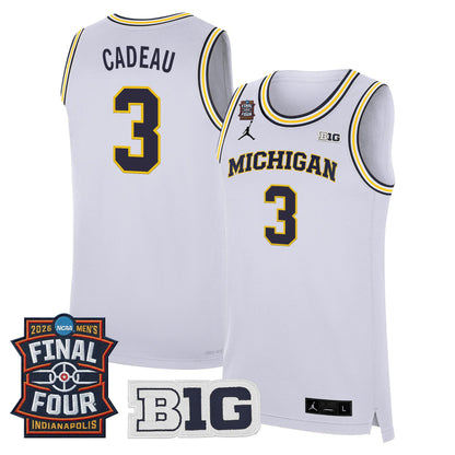 Men's Michigan Wolverines 2026 Final Four Patch Basketball Jersey - All Stitched