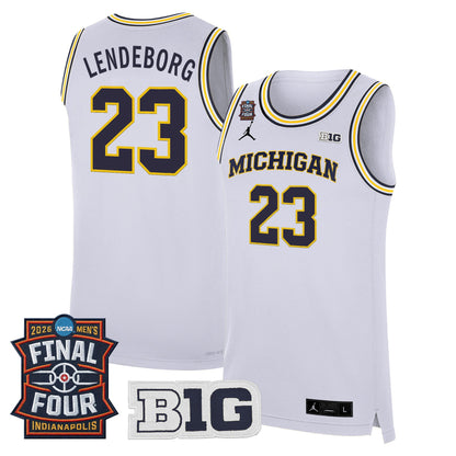 Men's Michigan Wolverines 2026 Final Four Patch Basketball Jersey - All Stitched