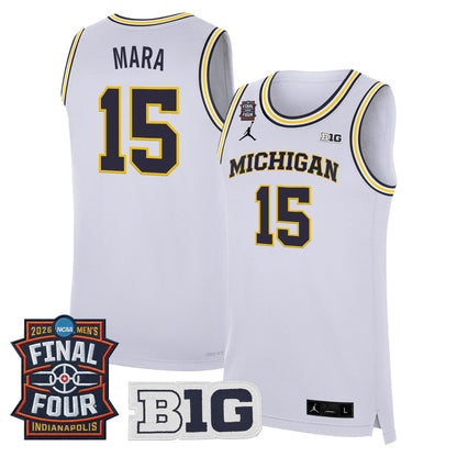 Men's Michigan Wolverines 2026 Final Four Patch Basketball Jersey - All Stitched