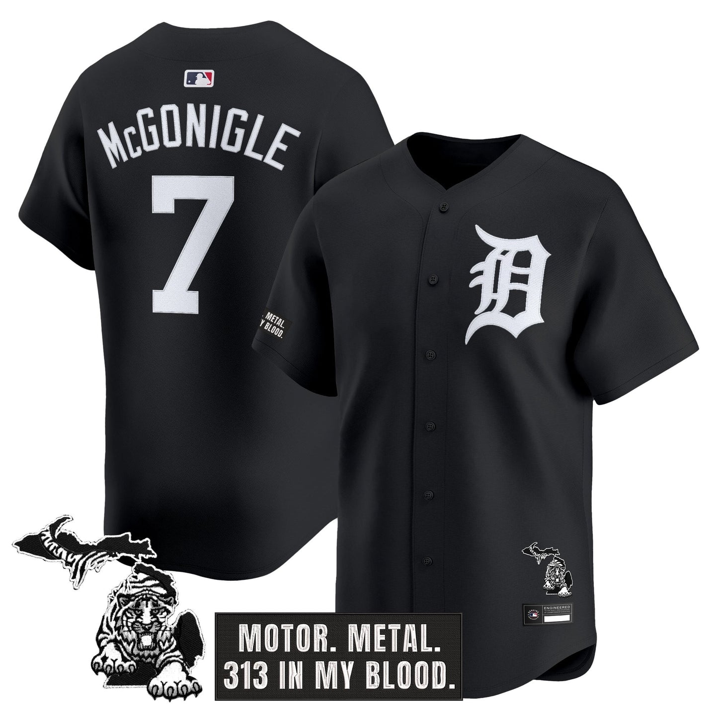 Men's Detroit Tigers 'Old English Edition' Vapor Premier Limited Jersey - All Stitched