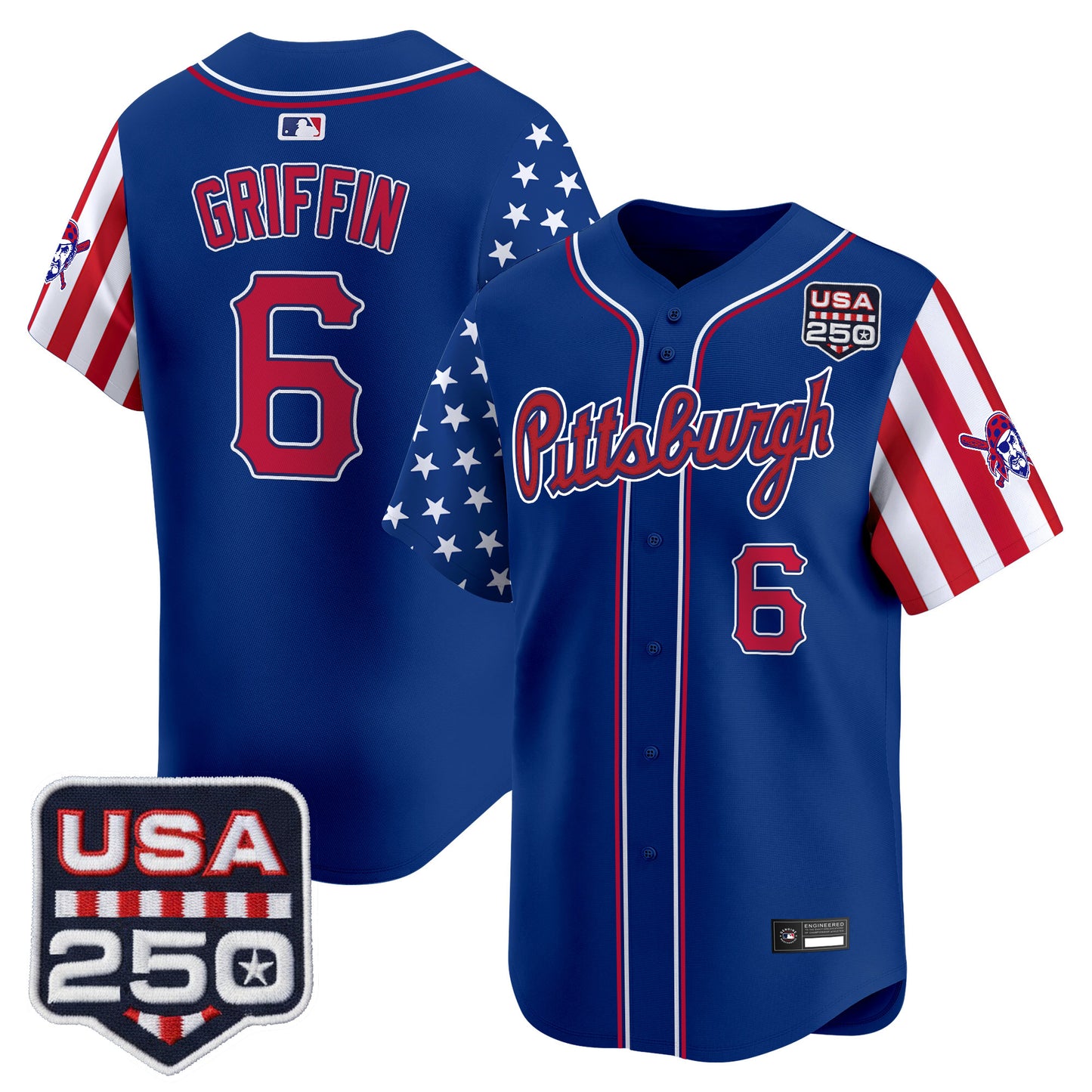Pittsburgh Pirates "America250 Edition" Vapor Premier Limited Jersey - All Stitched