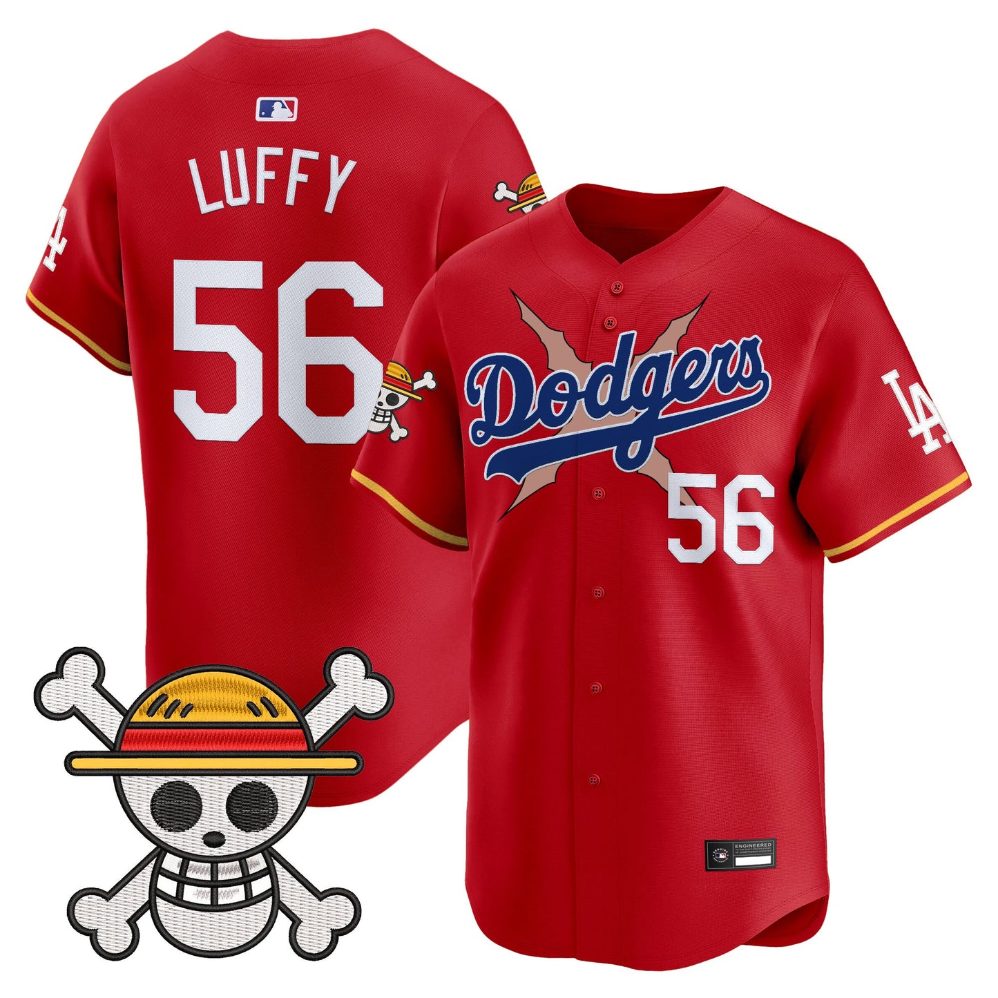 Men's Los Angeles Dodgers x One Piece Vapor Premier Limited Jersey - Stitched