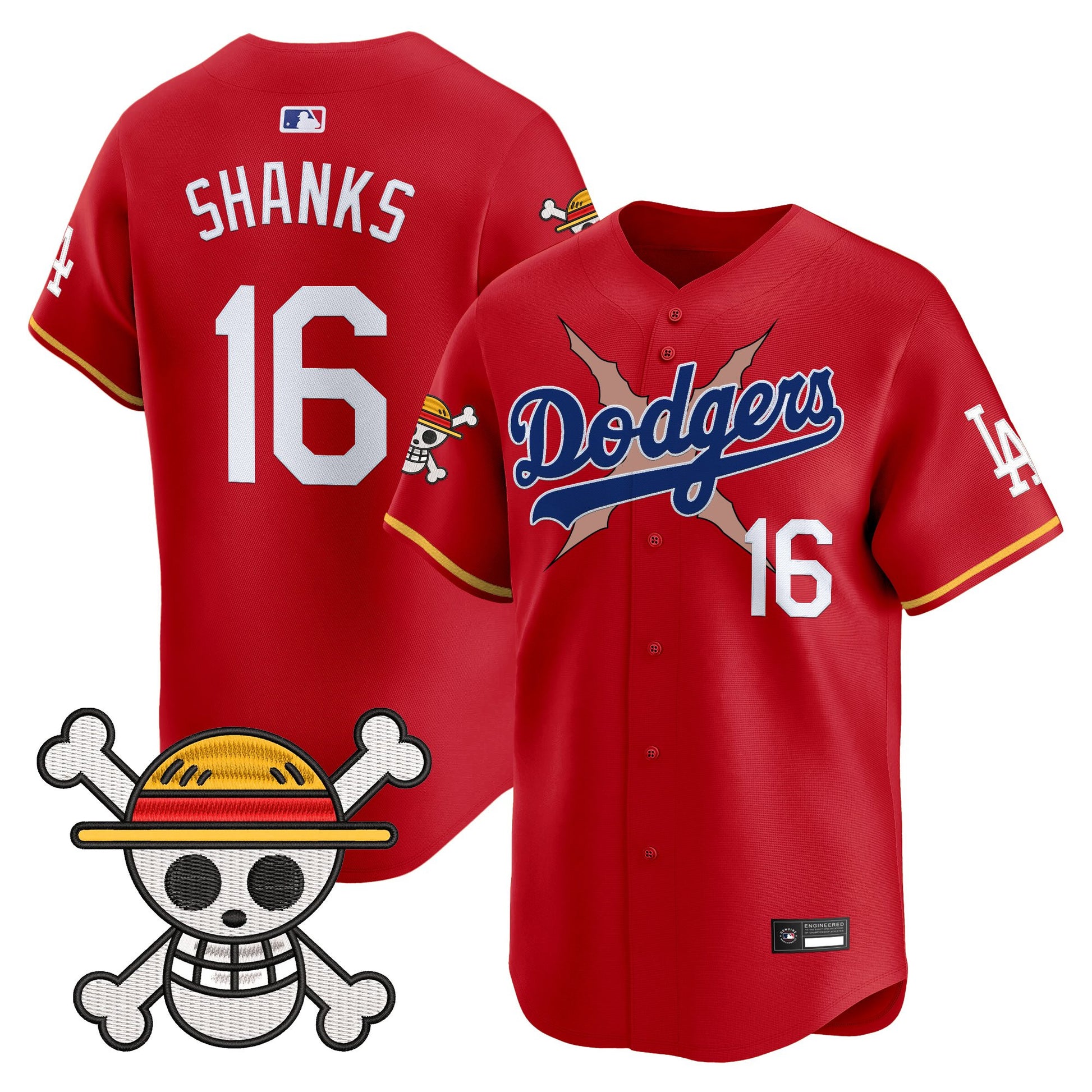 Men's Los Angeles Dodgers x One Piece Vapor Premier Limited Jersey - Stitched