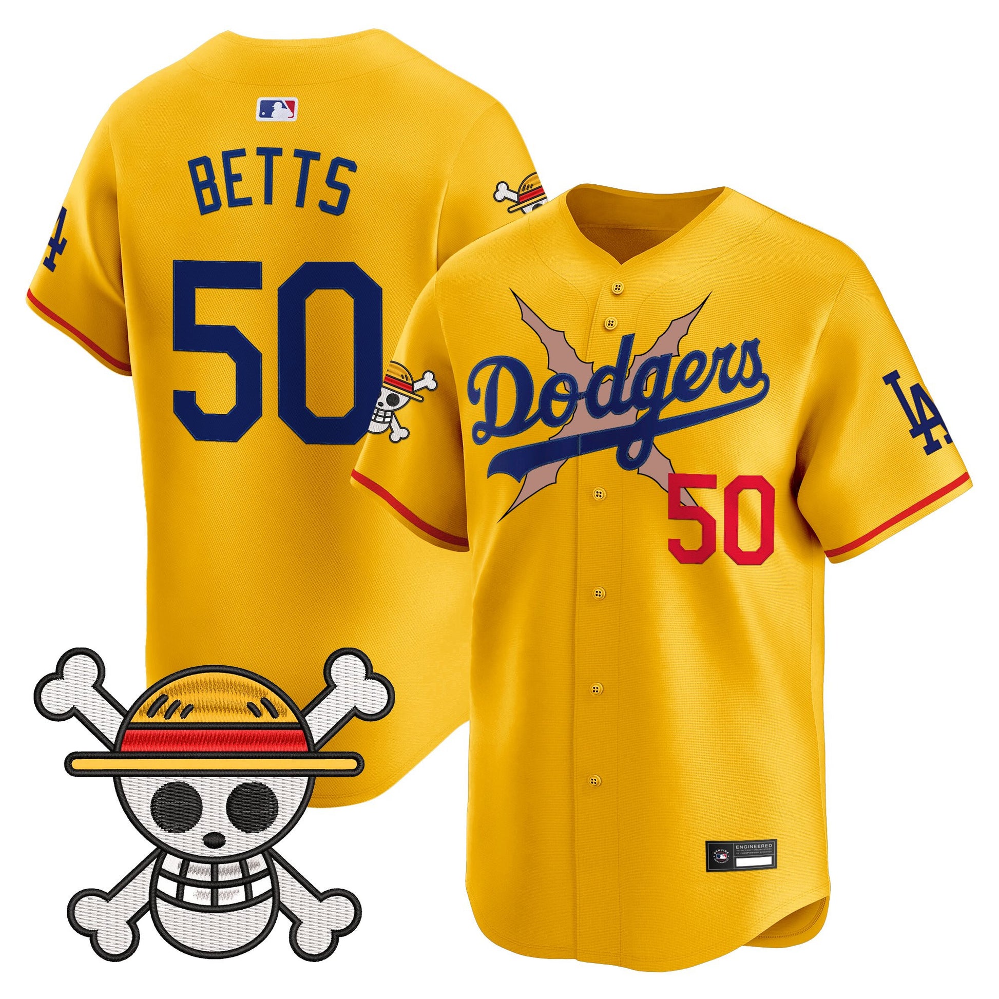 Men's Los Angeles Dodgers x One Piece Vapor Premier Limited Jersey - Stitched