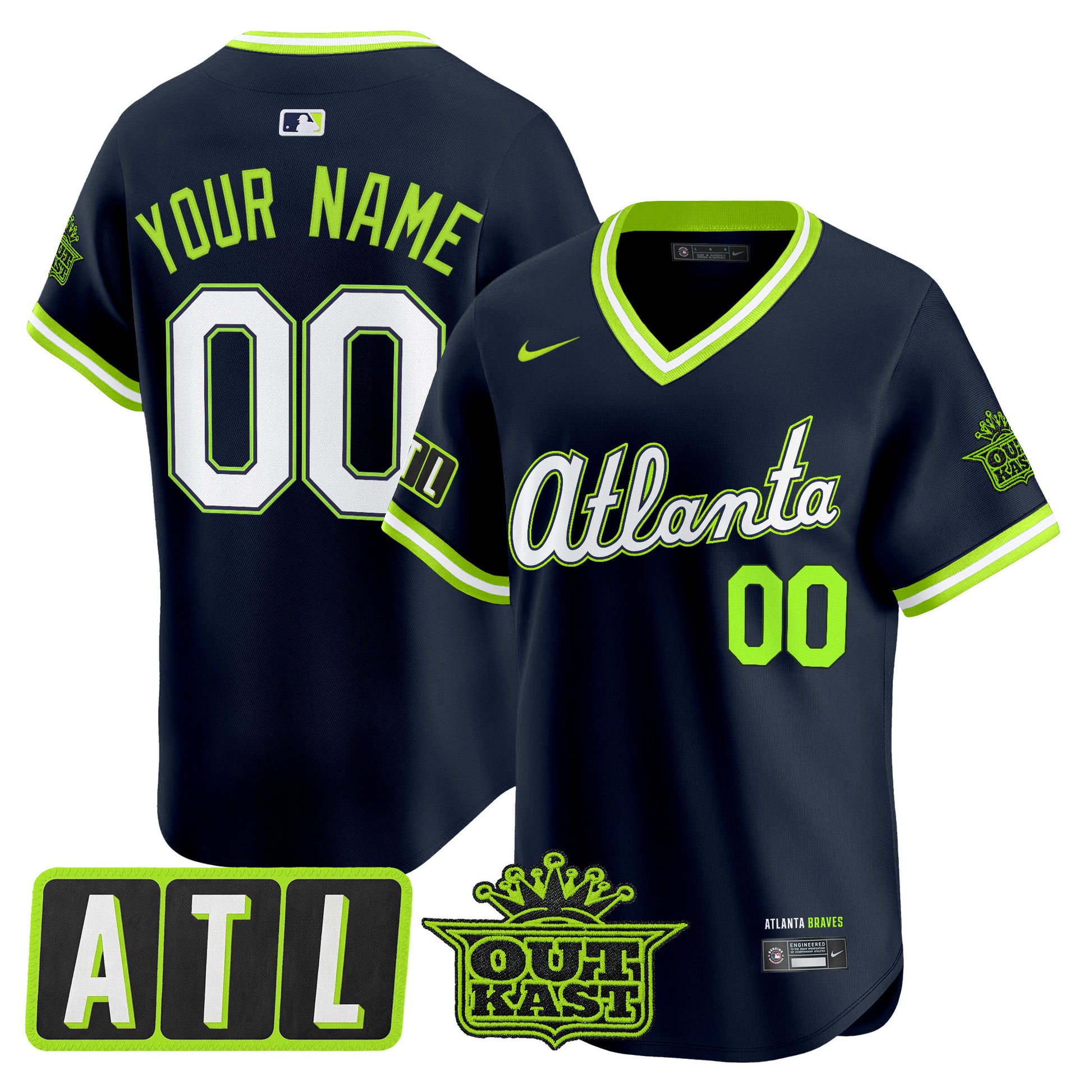 Atlanta Braves 2026 City Connect x Outkast Vapor Premier Limited Custom Jersey - All Stitched