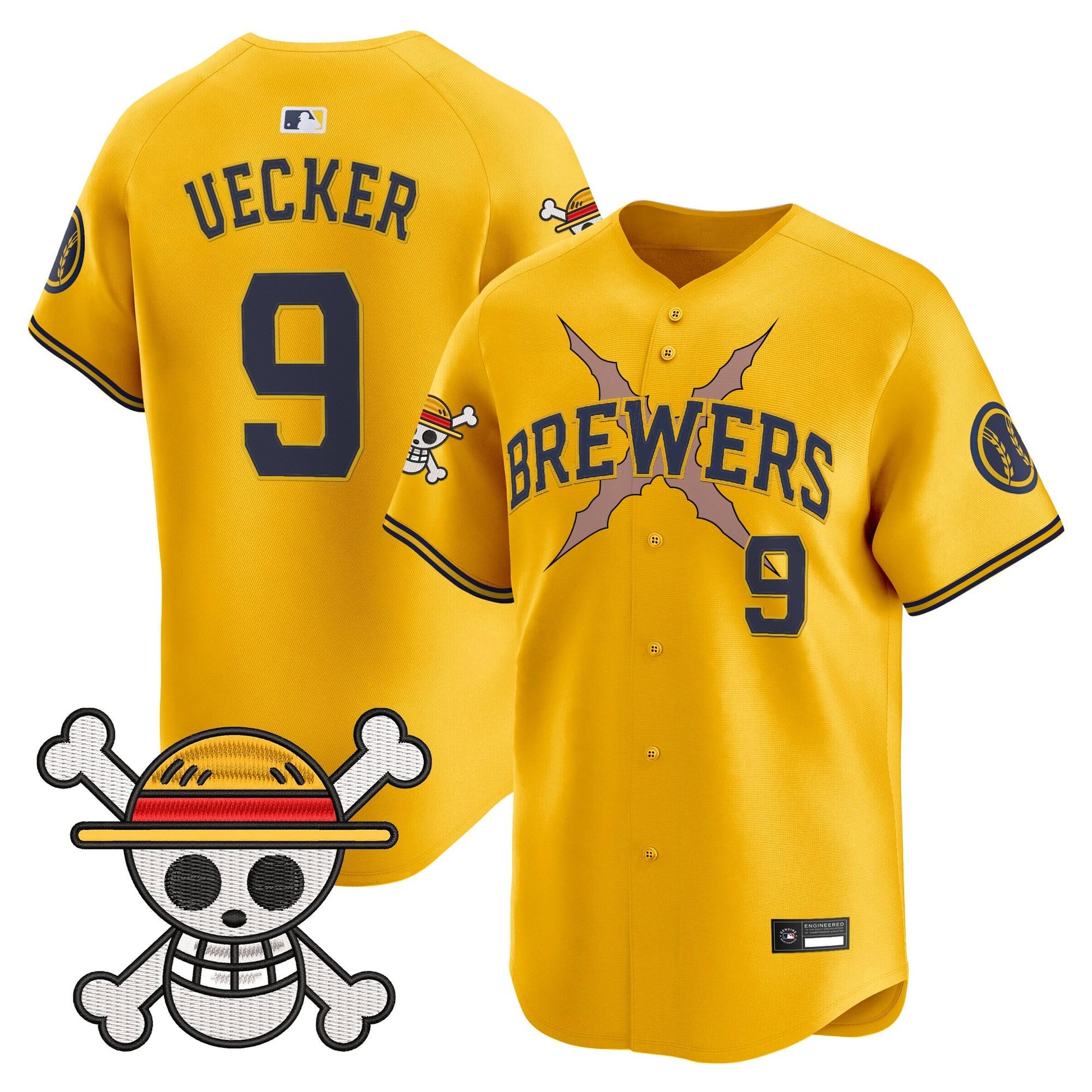 Milwaukee Brewers x One Piece Vapor Premier Limited Jersey - Stitched