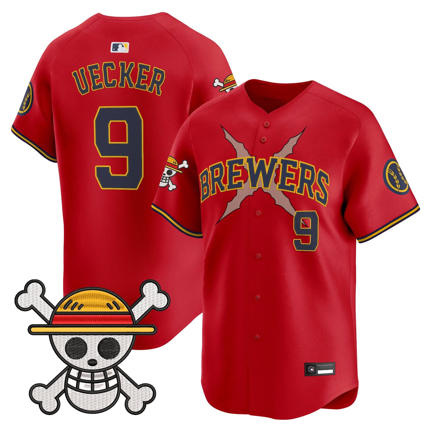 Milwaukee Brewers x One Piece Vapor Premier Limited Jersey - Stitched