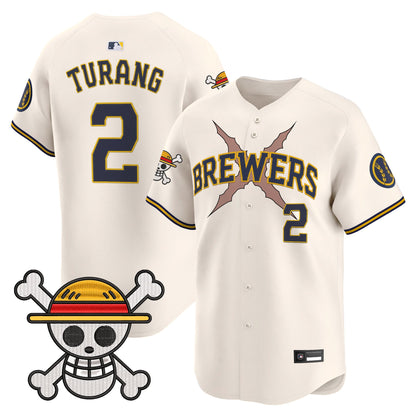 Milwaukee Brewers x One Piece Vapor Premier Limited Jersey - Stitched