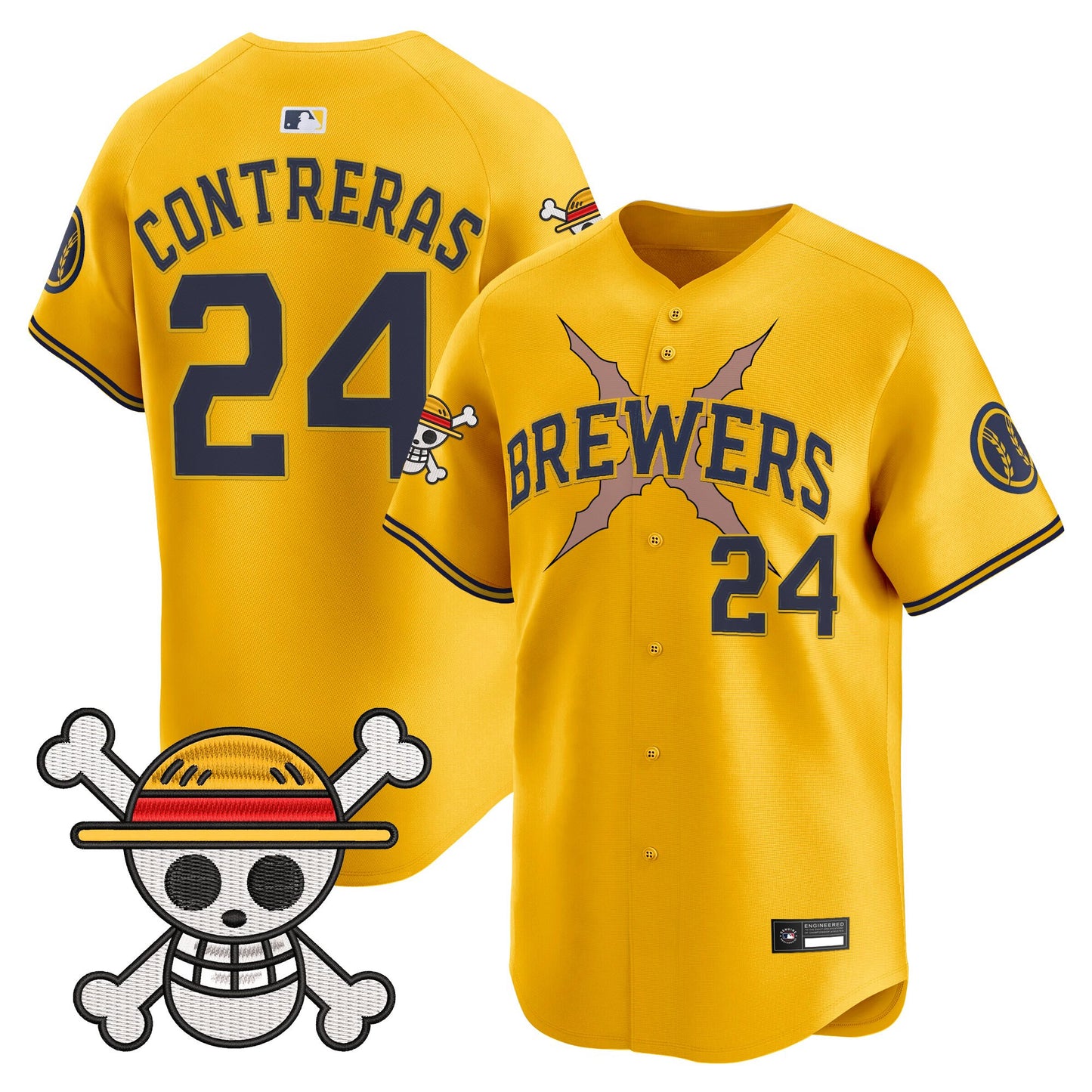 Milwaukee Brewers x One Piece Vapor Premier Limited Jersey - Stitched