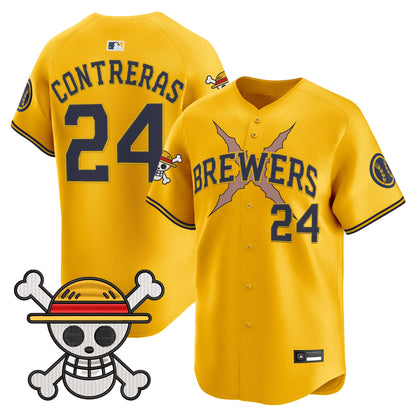 Milwaukee Brewers x One Piece Vapor Premier Limited Jersey - Stitched