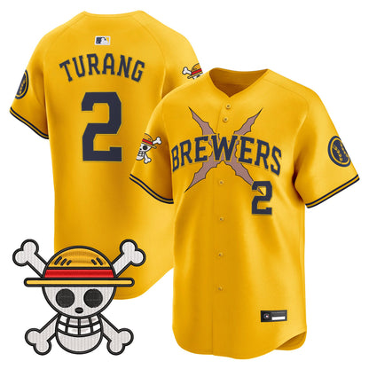 Milwaukee Brewers x One Piece Vapor Premier Limited Jersey - Stitched