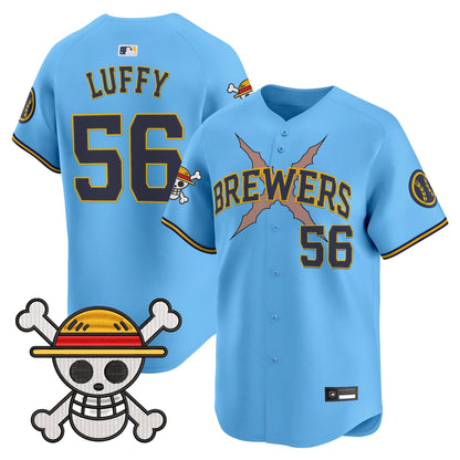 Milwaukee Brewers x One Piece Vapor Premier Limited Jersey - Stitched