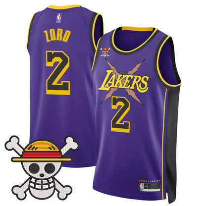 Los Angeles Lakers x One Piece Swingman Jersey - Stitched