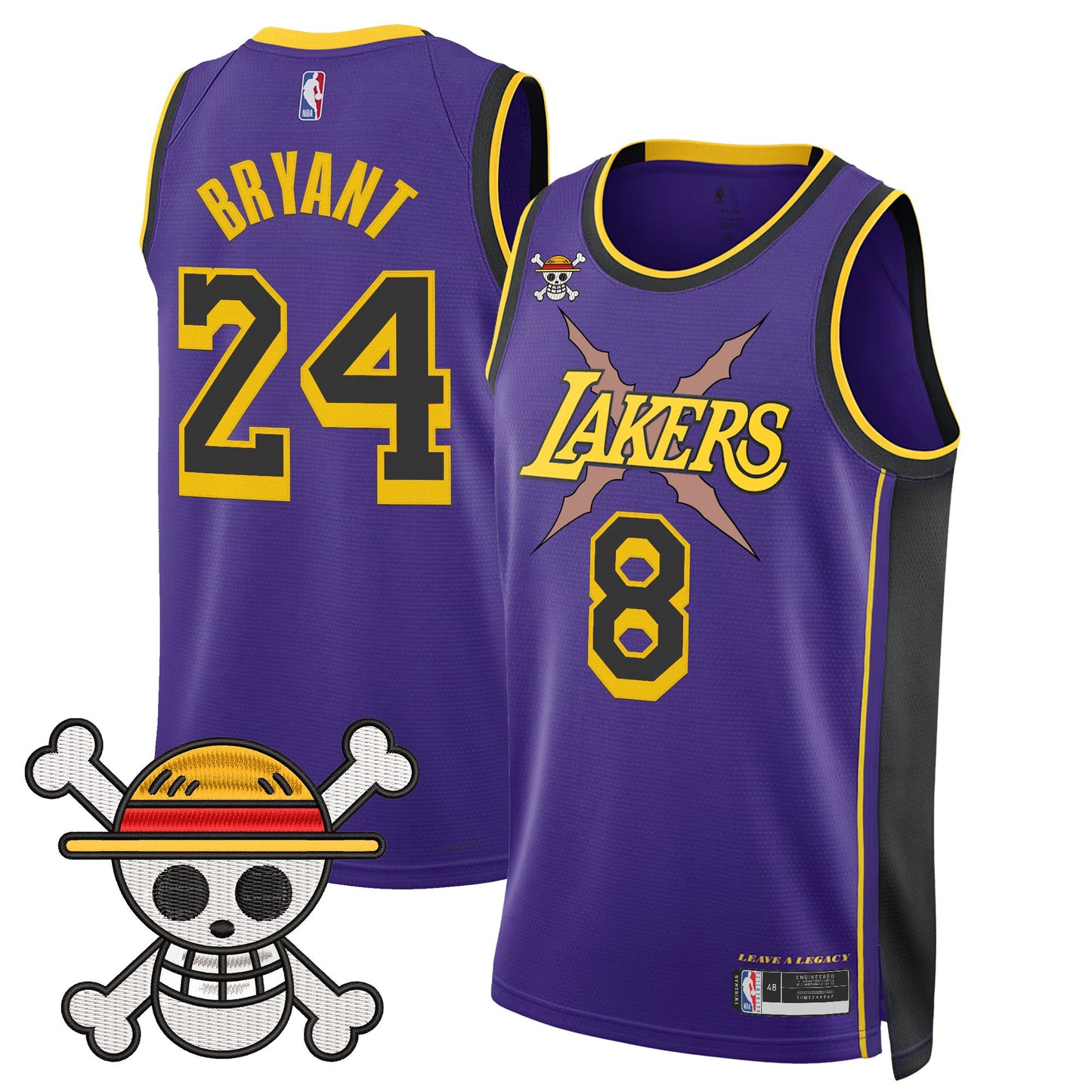 Los Angeles Lakers x One Piece Swingman Jersey - Stitched