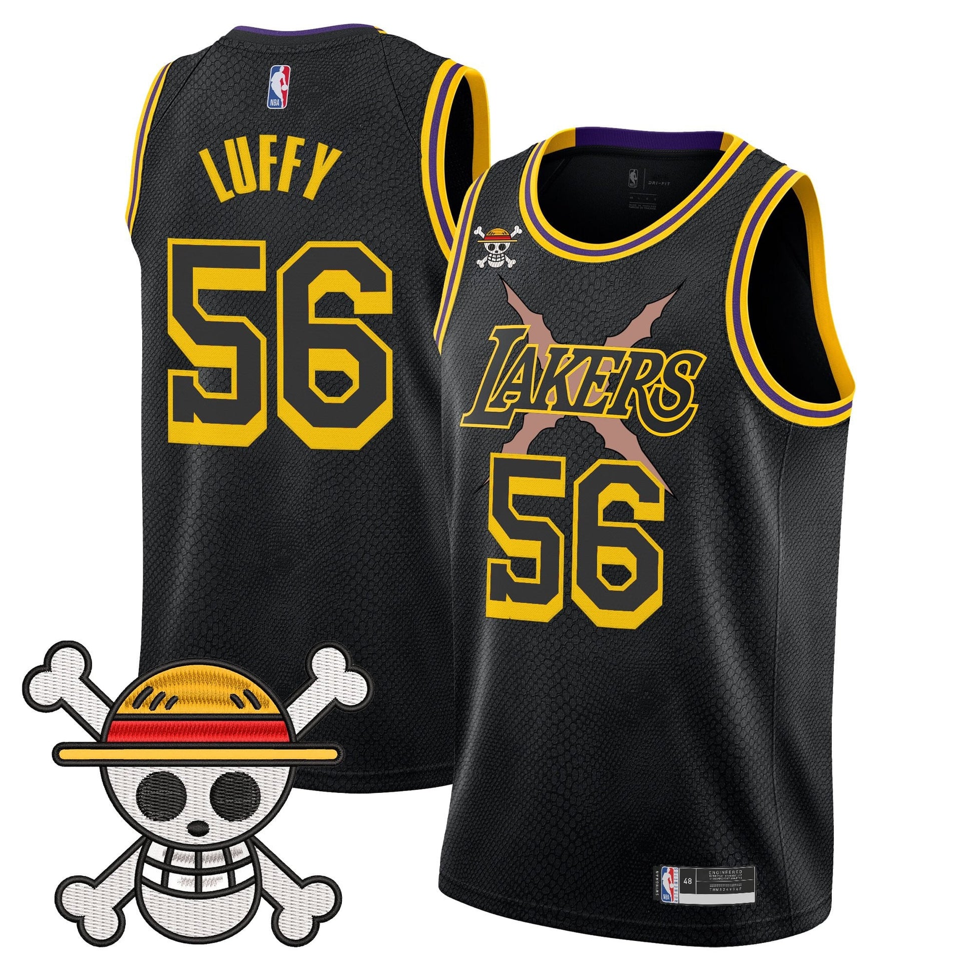 Los Angeles Lakers x One Piece Swingman Jersey - Stitched