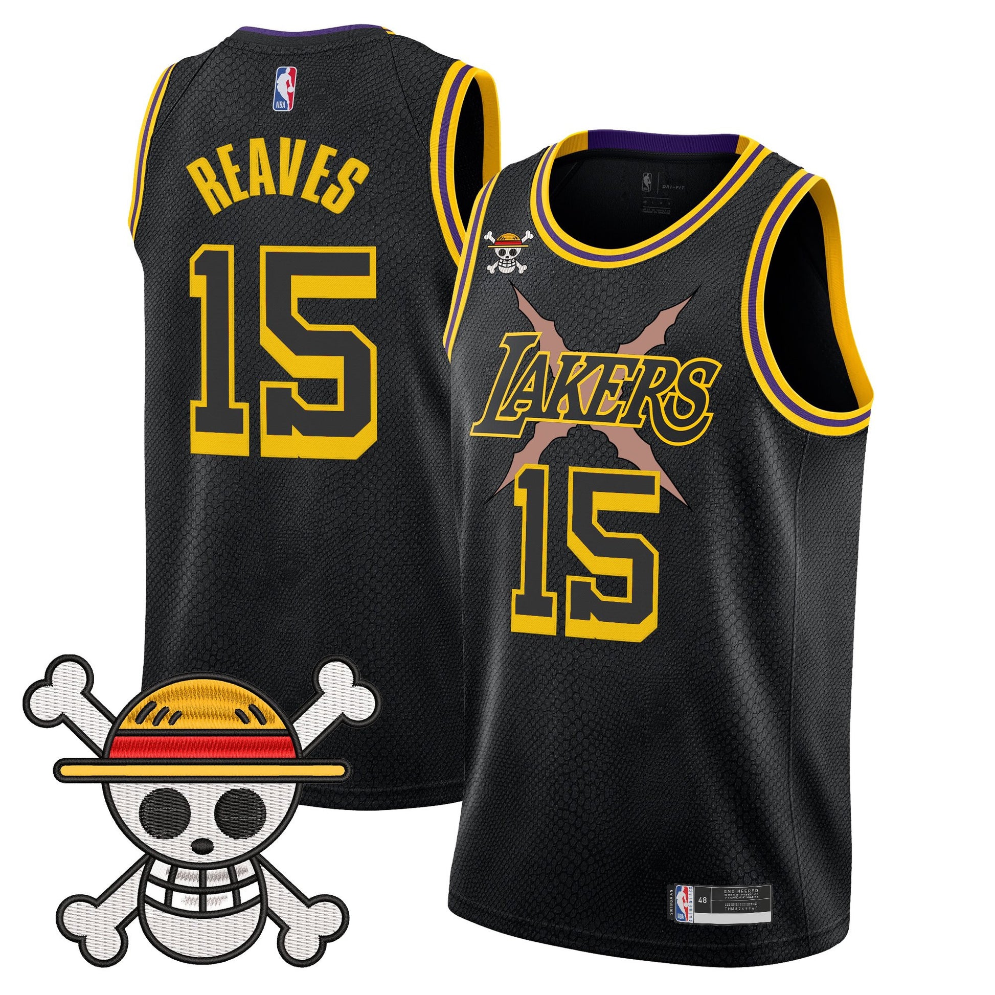 Los Angeles Lakers x One Piece Swingman Jersey - Stitched
