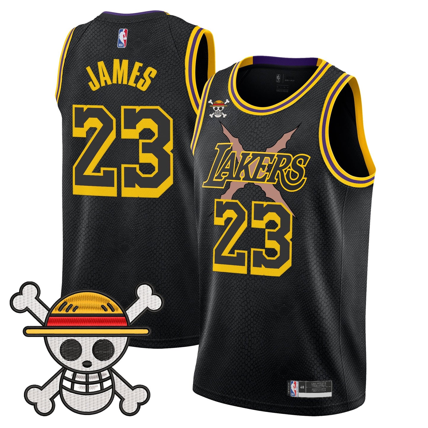 Los Angeles Lakers x One Piece Swingman Jersey - Stitched