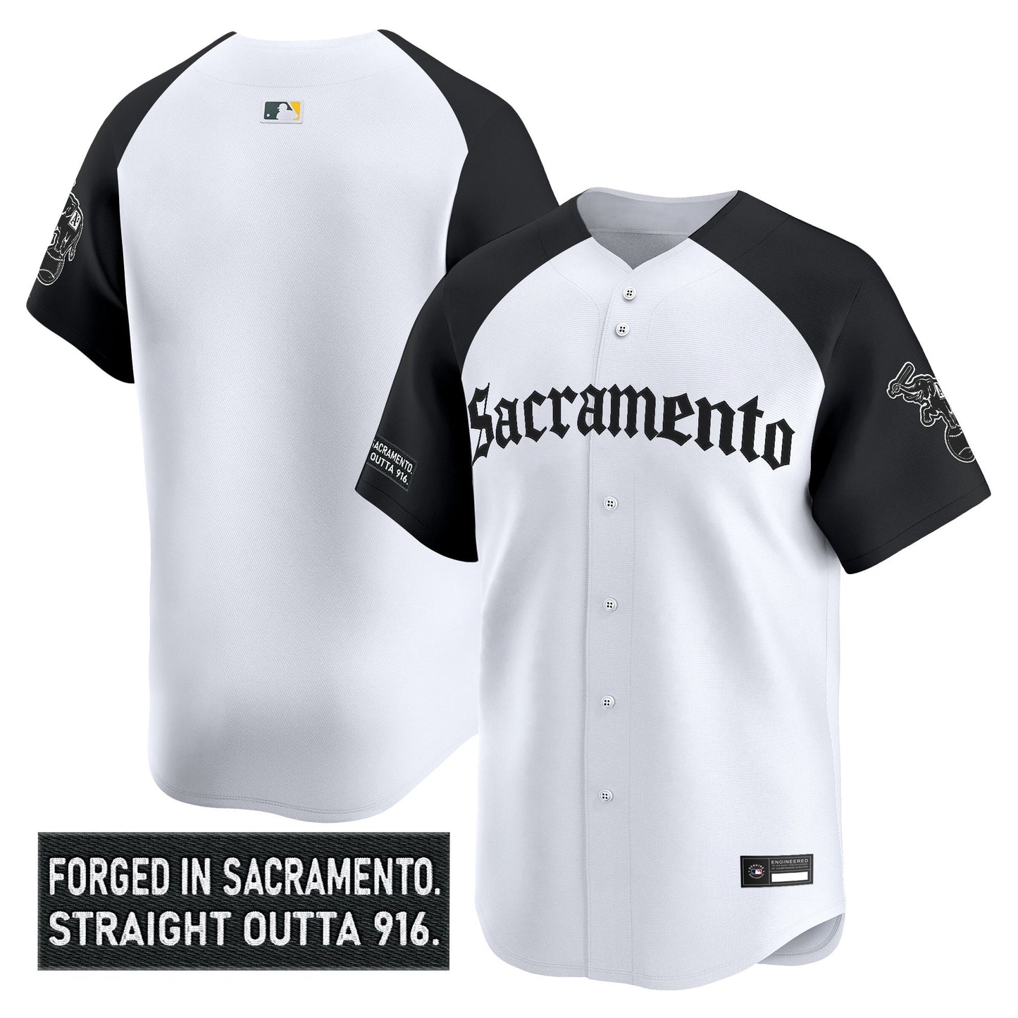Men's Athletics 'Sacramento Gothic Edition' Vapor Premier Limited Jersey - All Stitched