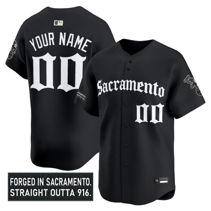 Athletics 'Sacramento Gothic Edition' Vapor Premier Limited Custom Jersey - All Stitched
