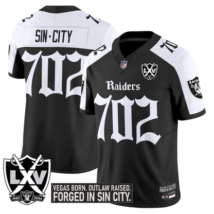 Las Vegas Raiders 'Gothic Sin City Shadows Edition' Vapor Limited Jersey - All Stitched