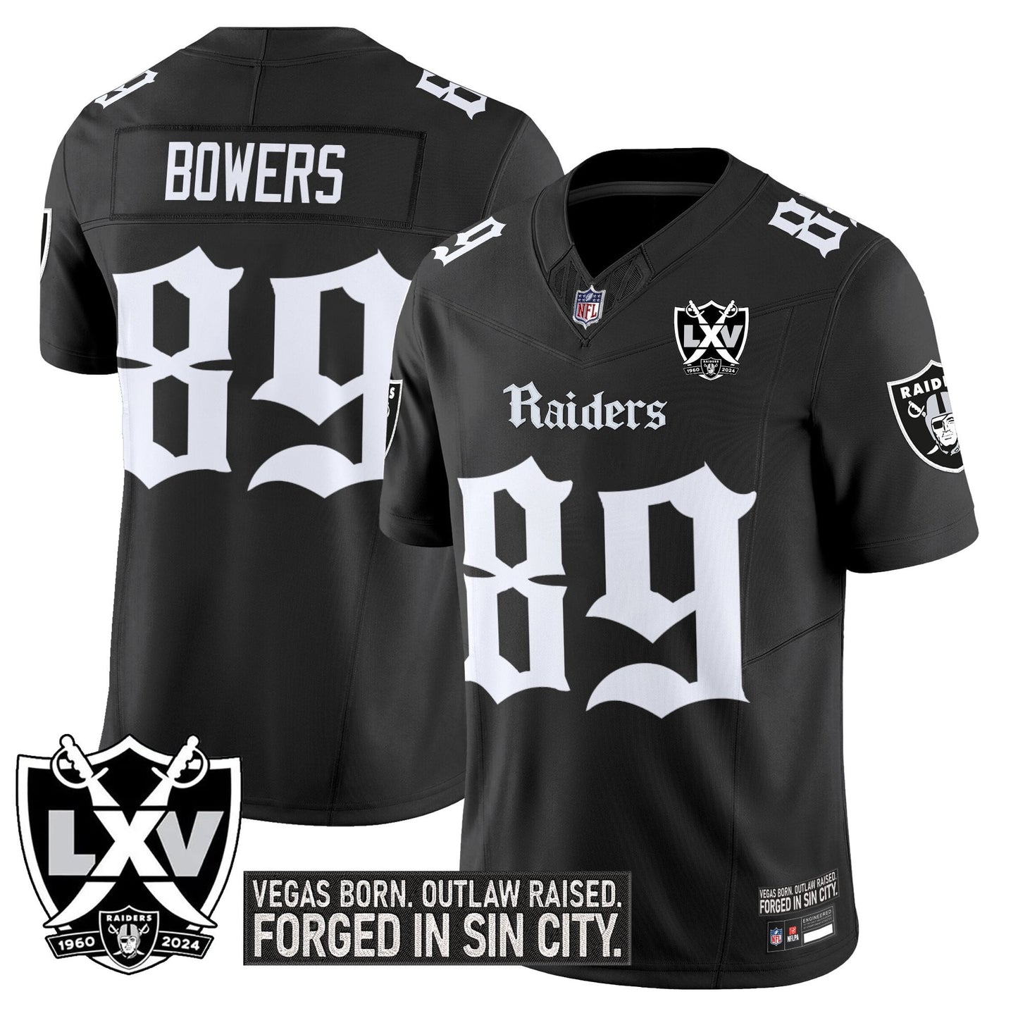 Las Vegas Raiders 'Gothic Sin City Shadows Edition' Vapor Limited Jersey - All Stitched