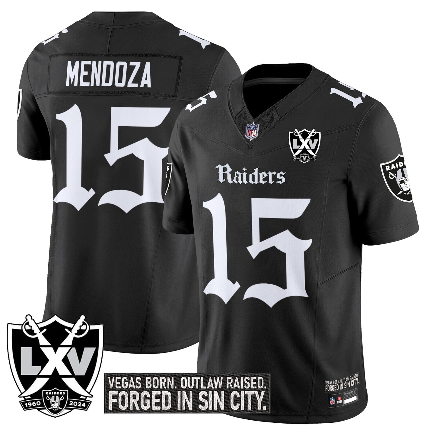Las Vegas Raiders 'Gothic Sin City Shadows Edition' Vapor Limited Jersey - All Stitched