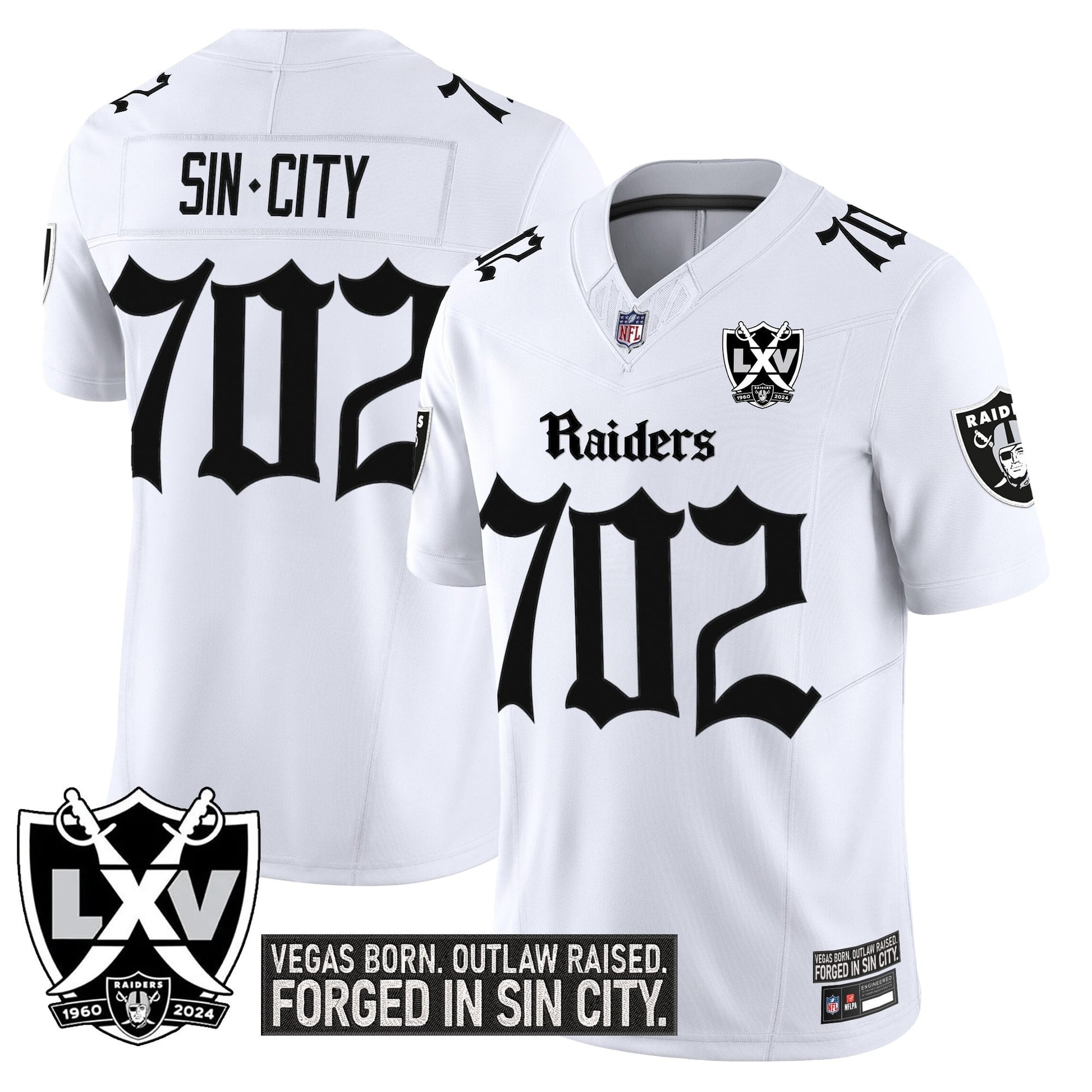 Las Vegas Raiders 'Gothic Sin City Shadows Edition' Vapor Limited Jersey - All Stitched